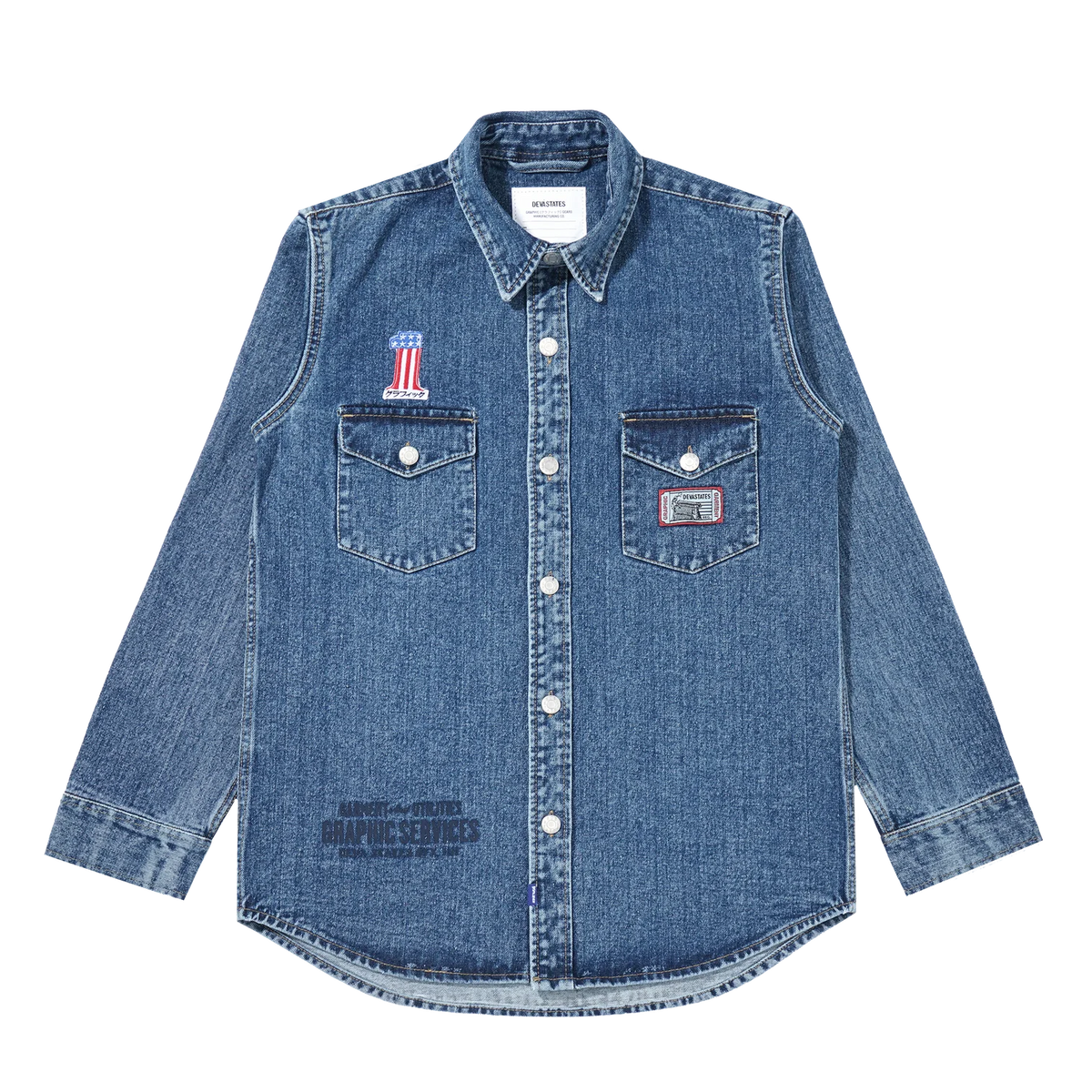 GENESIS DENIM WESTERN SHIRT [WASHED BLUE]