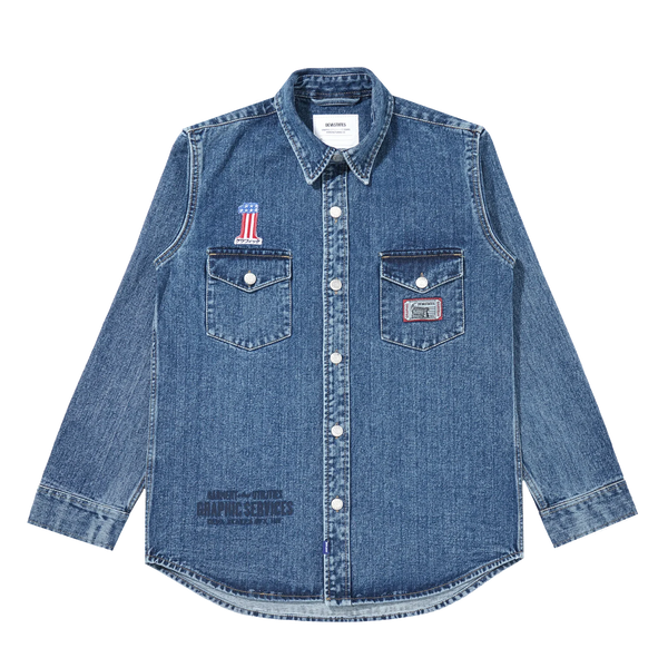 GENESIS DENIM WESTERN SHIRT [WASHED BLUE]