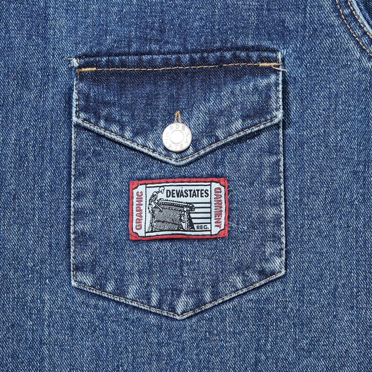 GENESIS DENIM WESTERN SHIRT [WASHED BLUE]