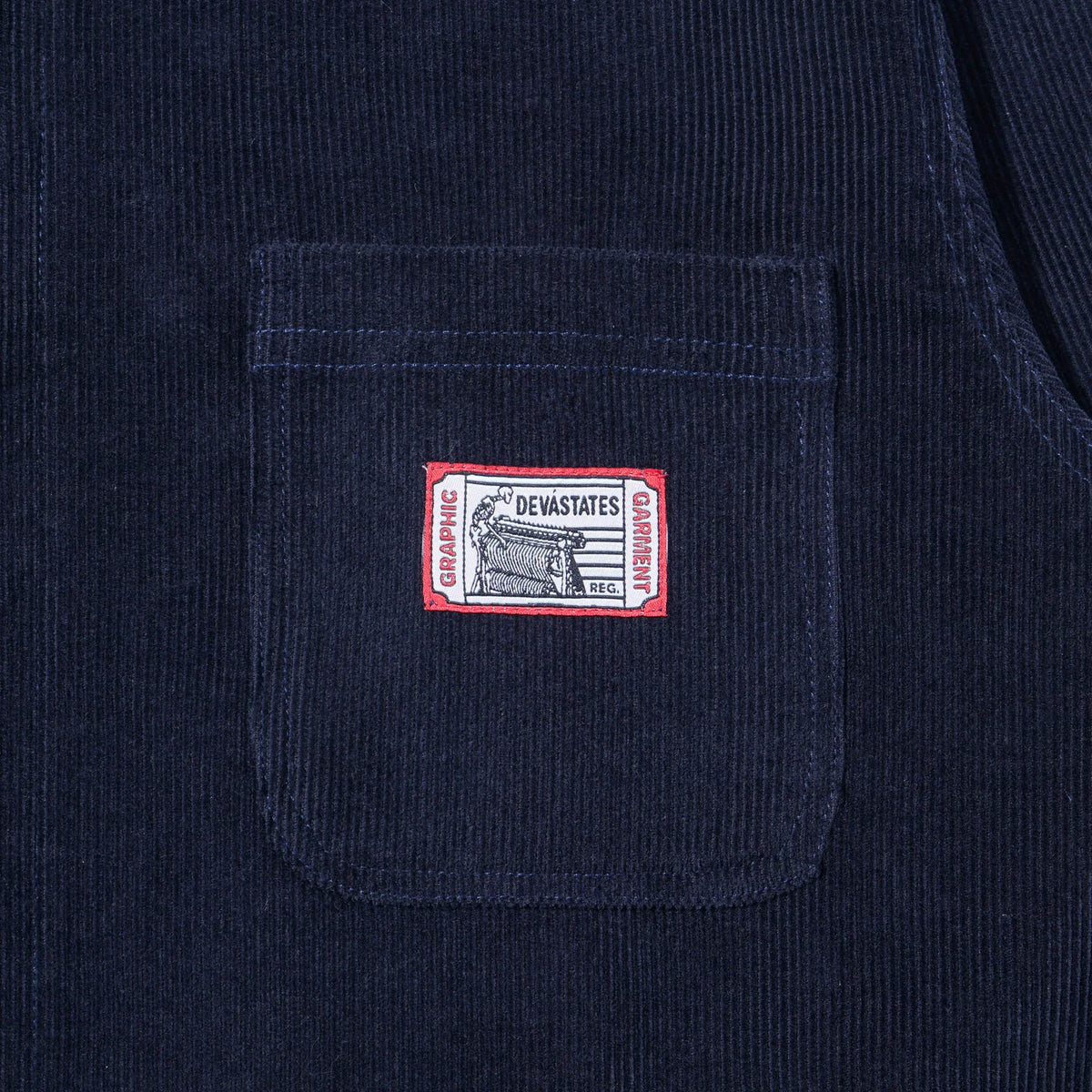 SERVICE ZIP-UP CORDUROY SHIRT [BLUE]