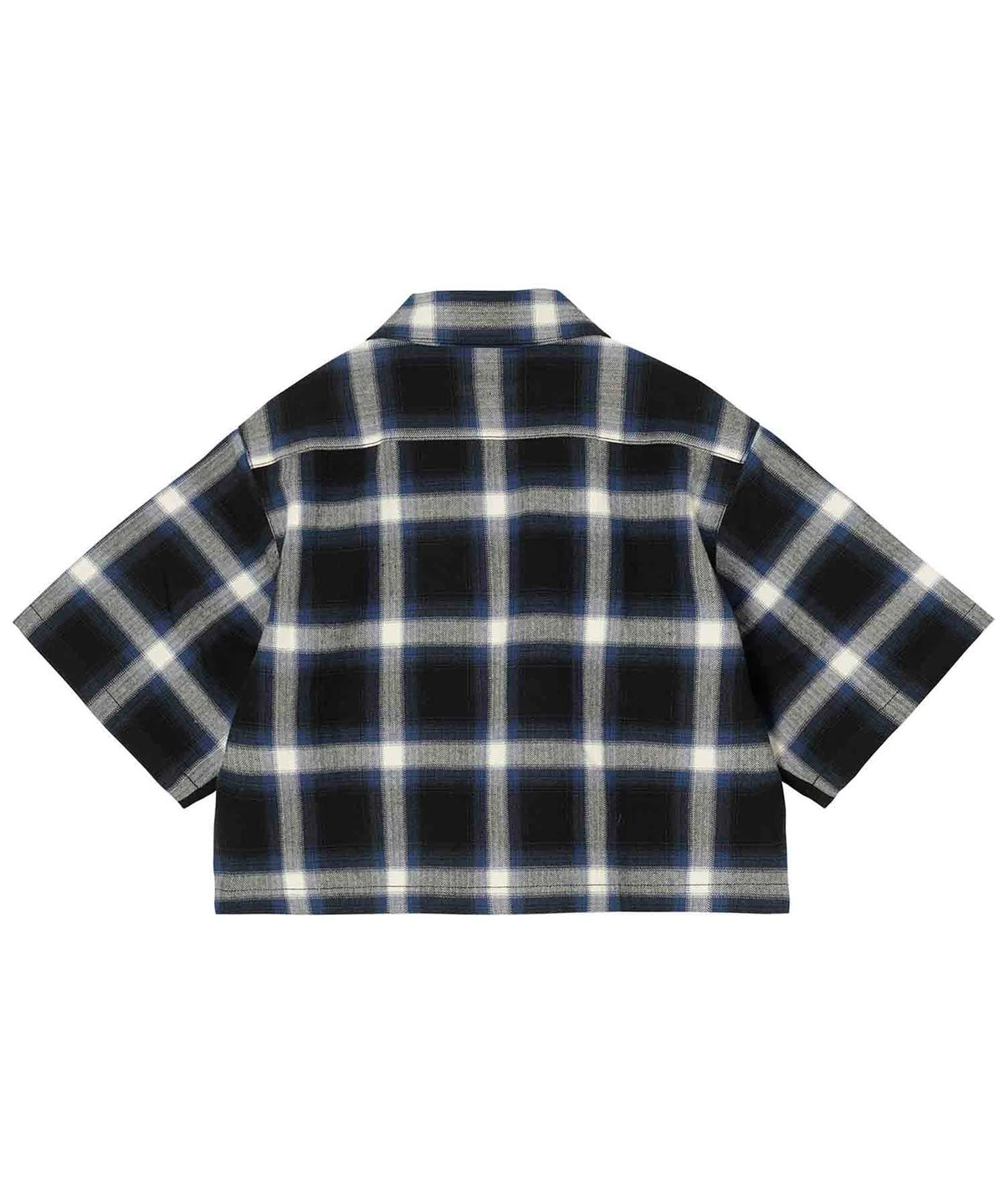 X-Girl & Peels Plaid Zipped Cropped Shirt