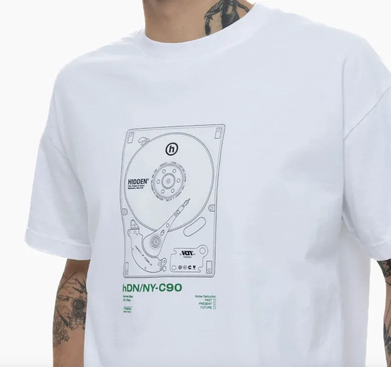 Hard Drive Mini White Tee