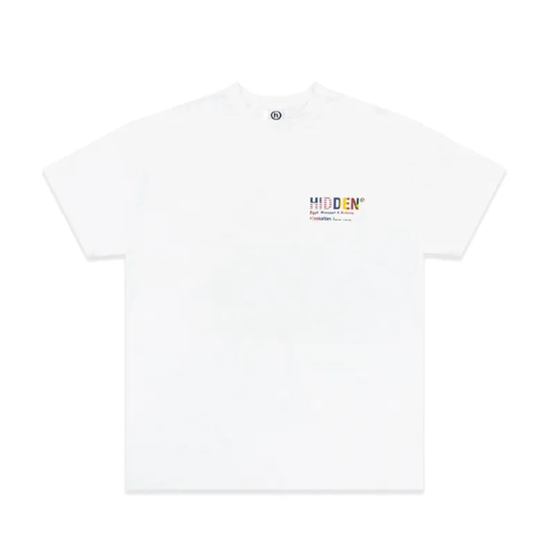 Pixelated Flags White Tee