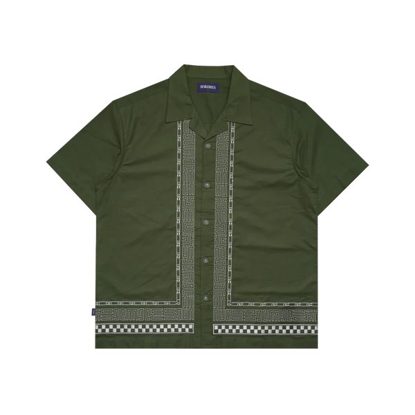 RELIC S/S EMBROIDERED SHIRT [OLIVE GREEN]