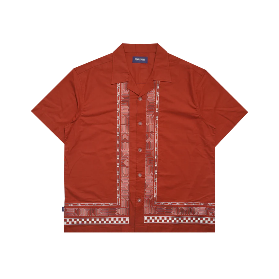 RELIC S/S EMBROIDERED SHIRT [TERRACOTTA/RED]