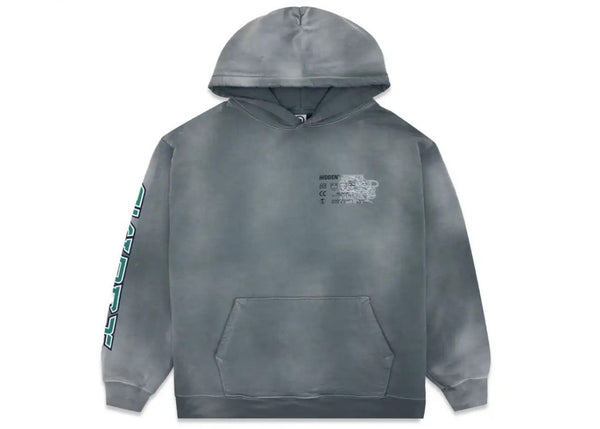 Avirex Worldwide Vintage Wash Graphite Hoodie