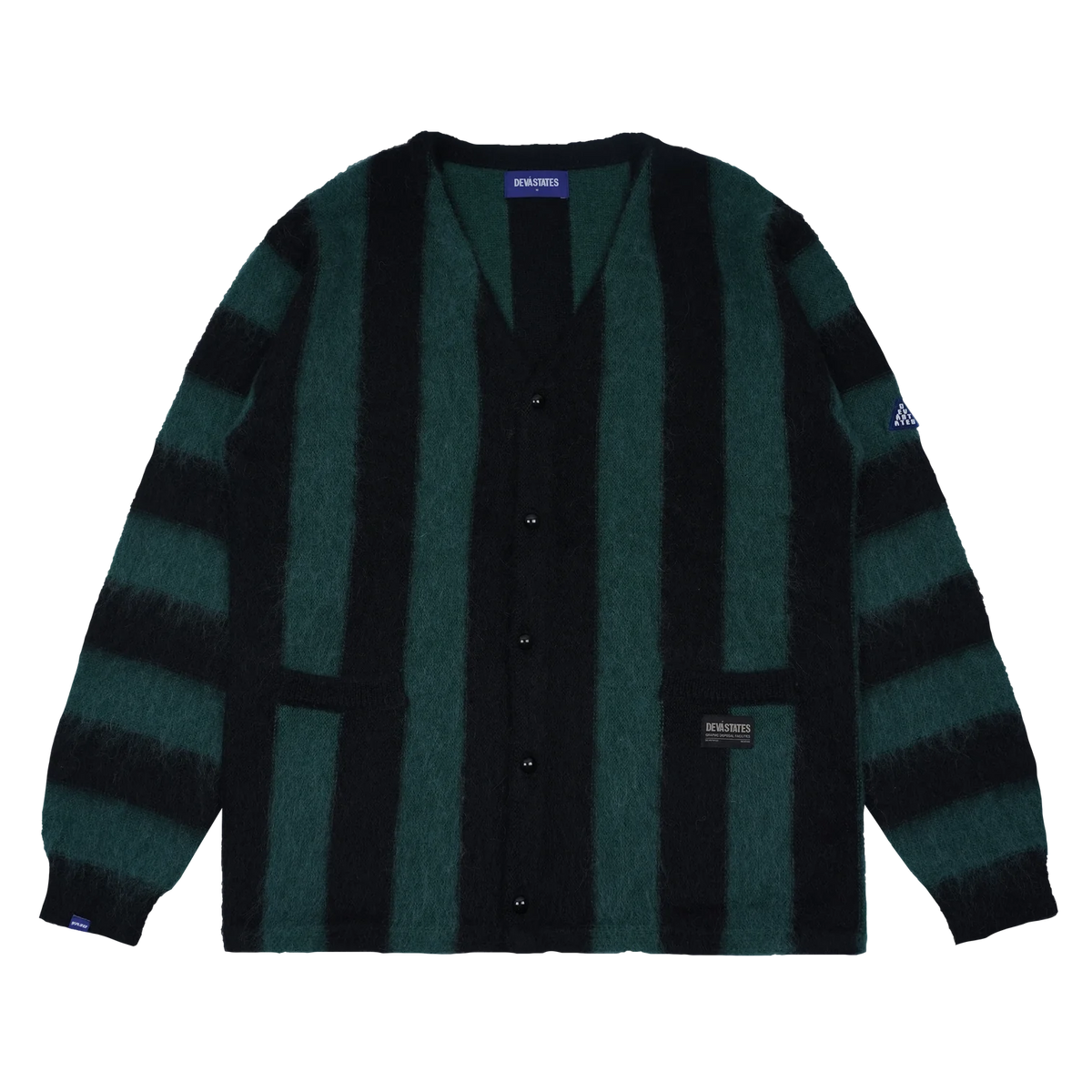 DUSK KNITTED MOHAIR CARDIGAN [GREEN]