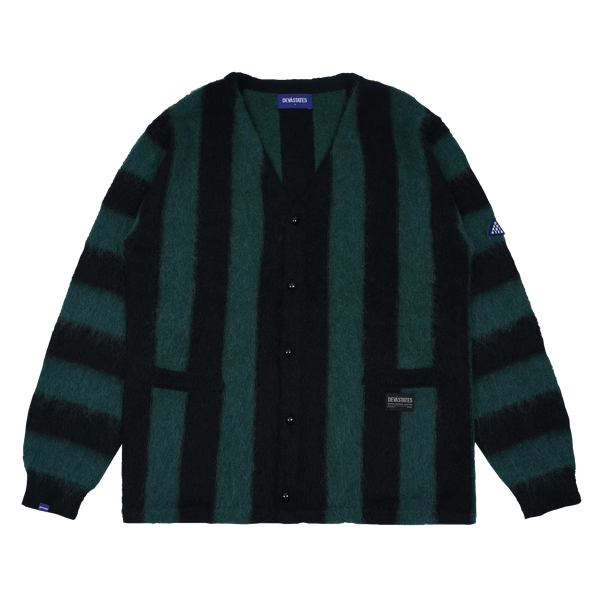 DUSK KNITTED MOHAIR CARDIGAN [GREEN]